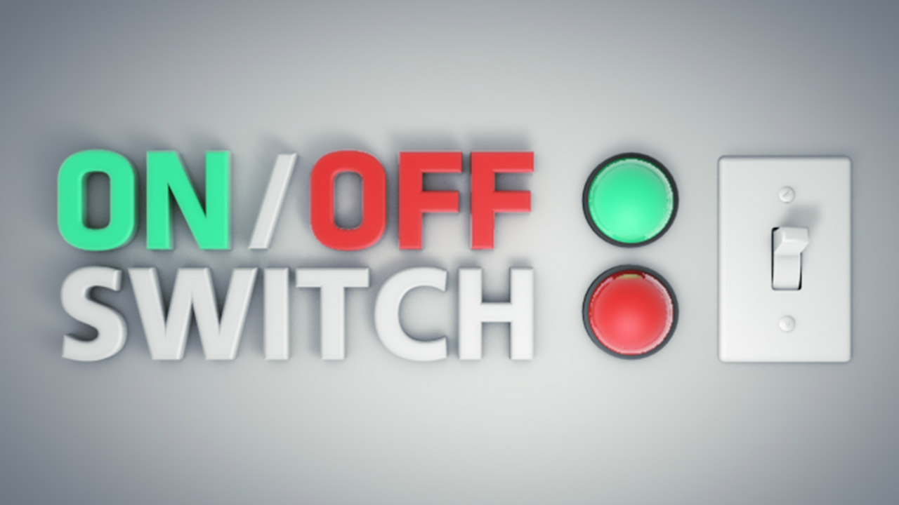 Cinema 4D On/Off Switch showing a light switch with traffic lights