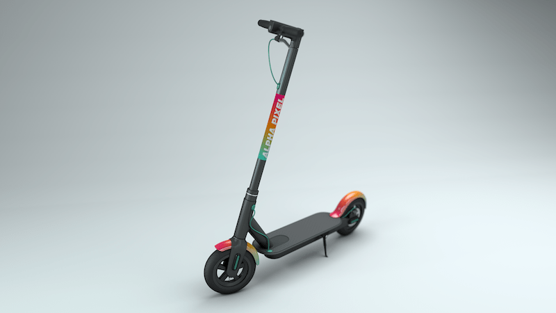 3D Model of Fixie Bike in white studio made in Cinema 4D with Vray