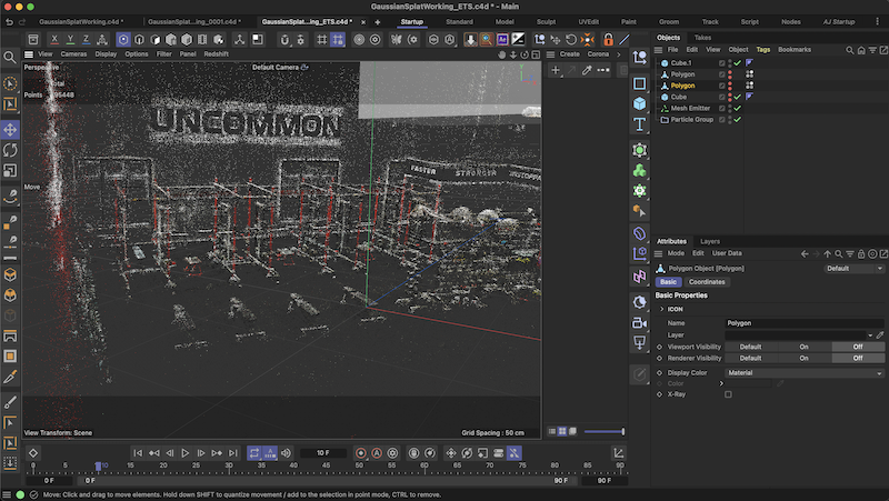 Cinema 4D Guassian Splatting
