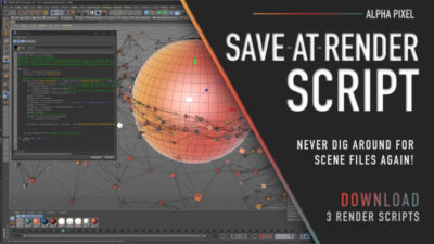 Shows off some code from the save at render script for cinema 4d