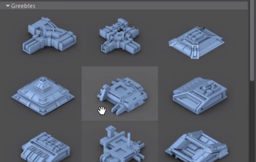 Greebler polygon mesh in Live Viewer in Cinema 4D created by Merk Vilson