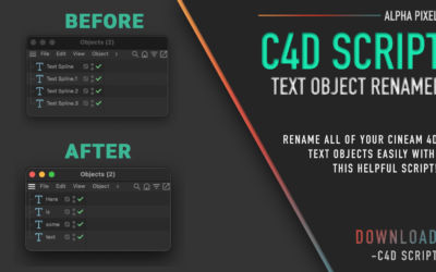 C4D Script: Text Object Renamer