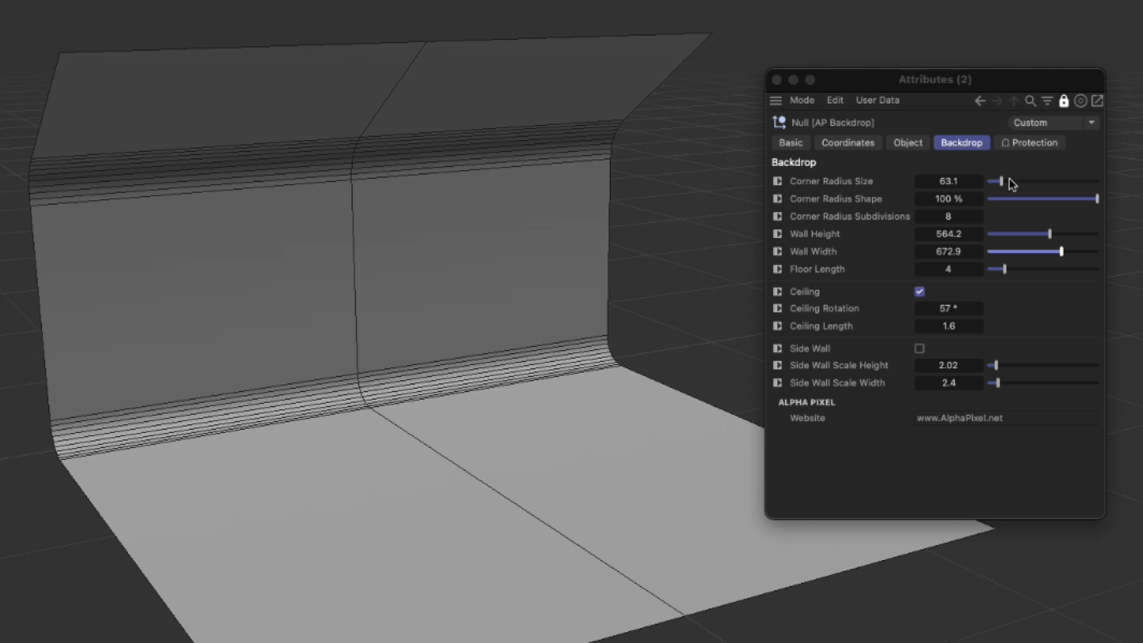 Cinema 4D studio preset for clean product renders