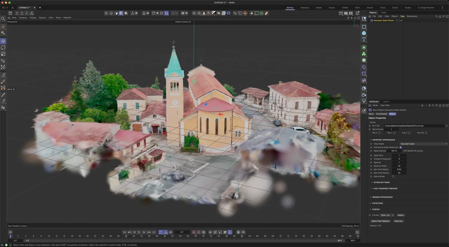 Gaussian Splatting In Cinema 4D